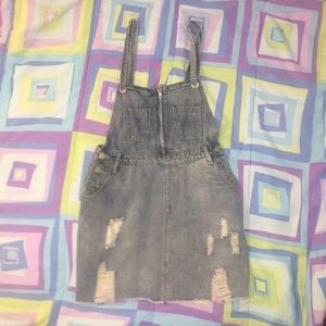 jean overall skirt